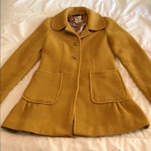 Mustard pea coat